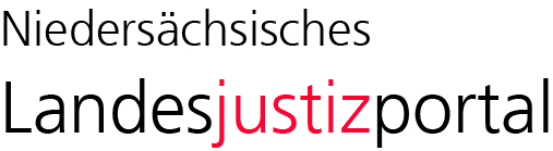 Logo des Landesjustizportals Niedersachsen mit Link zu dessen Startseite